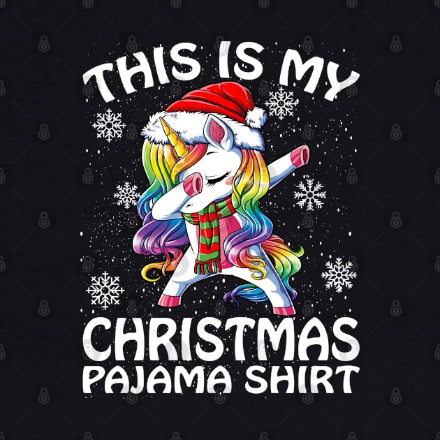 This is my Christmas Pajama Shirt Unicorn by intelus